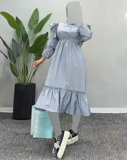 پیراهن یقه چین - کد 4354