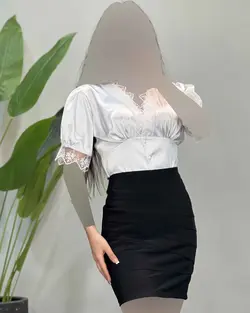 شومیز گیپوردار - کد 4425