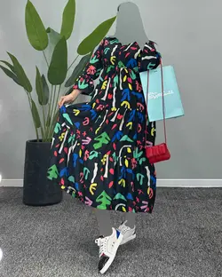 پیراهن ابرنگی A - کد 4555