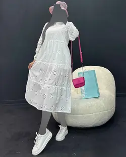 پیراهن خامه دوزی - کد 4600D