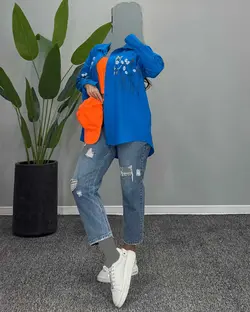 شومیز طرحدار - کد 4577B