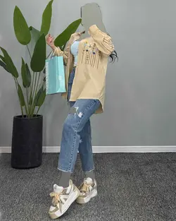 شومیز طرحدار - کد 4577B