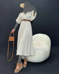 پیراهن راه راه - کد 4738D