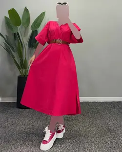 پیراهن کمربنددار - کد 4828D3