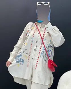 شومیز گلدوزی - کد 4822D5