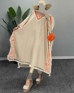 پیراهن ریش دار - کد 4810D5