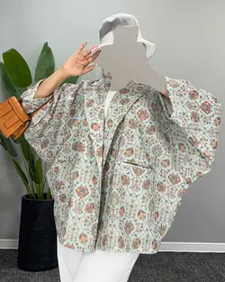 مانتو طرحدار - کد 4846J