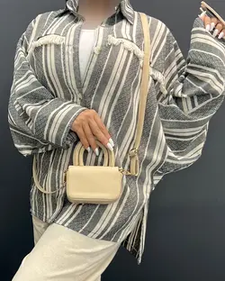 شومیز جلو ریش - کد 4885Q