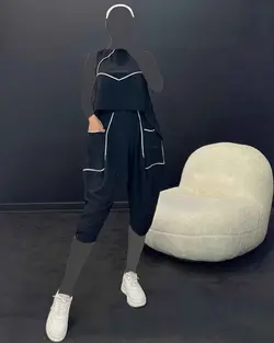 بلوزشلوار نواردار - کد 4969B