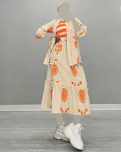 شومیز + دامن- کد 4996T