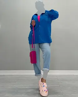 شومیز بغل دکمه - کد 5026I