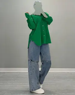 شومیز بغل دکمه - کد 5026I