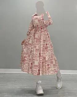 پیراهن طرح دار - کد 5132U