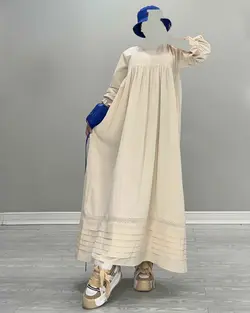 پیراهن آستین چین - کد 5180F2