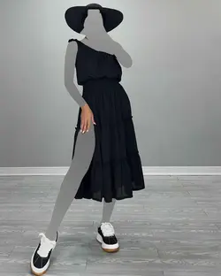 پیراهن ساحلی یقه رومی - کد 5190L