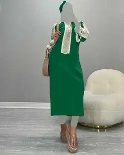 پیراهن بلند ریش ریش - کد 5207X