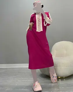 پیراهن بلند ریش ریش - کد 5207X