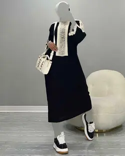 پیراهن بلند ریش ریش - کد 5207X