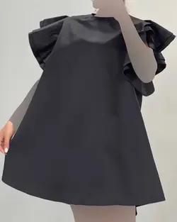 پیراهن آستین حلزونی - کد 5296B1