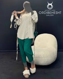 شومیز ساتن - کد 5329F1