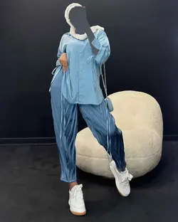 شومیز ساتن - کد 5329F1