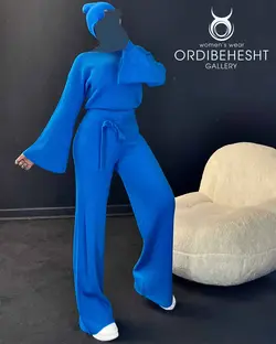 بلوز شلوار بافت -  کد 5656D5