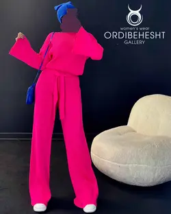 بلوز شلوار بافت -  کد 5656D5