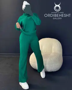 بلوز یقه اسکی+شلوار - کد 5669T