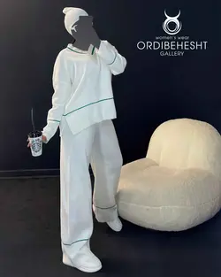 بلوز شلوار بافت یقه هفت - کد 5684Z