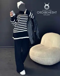 بلوز شلوار راه راه - کد 5686Z