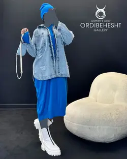 پیراهن بافت یقه هفت - کد 5689F3