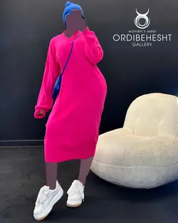 پیراهن بافت یقه هفت - کد 5689F3