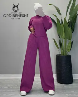 بلوز شلوار بافت - کد 6116S