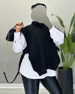 وست یقه اسکی +شومیز - کد 5813I