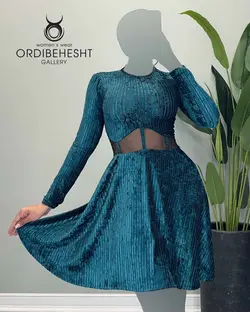 پیراهن مخمل - کد 6158A4