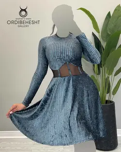 پیراهن مخمل - کد 6158A4