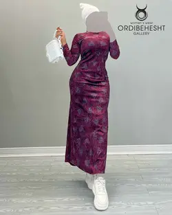 پیراهن مخمل - کد 6180U