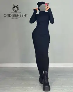 پیراهن یقه اسکی - کد 6338U