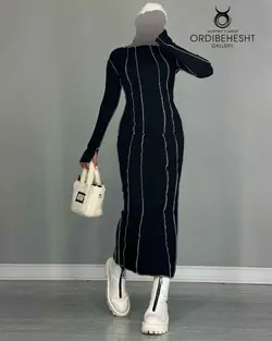 پیراهن نوار دار - کد 6366L