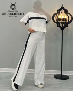 ست بلوز و شلوار نواردار - کد 1948