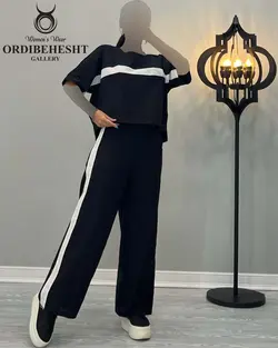 ست بلوز و شلوار نواردار - کد 1948