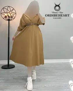 پیراهن آستین خفاشی بلند - کد 1872