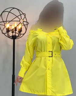 شومیز کمربند دار - کد 1833