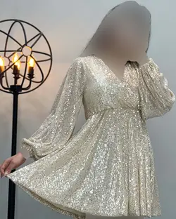 پیراهن یقه هفت پولکی - کد 1868