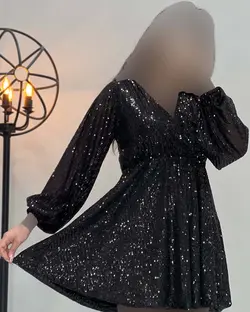 پیراهن یقه هفت پولکی - کد 1868