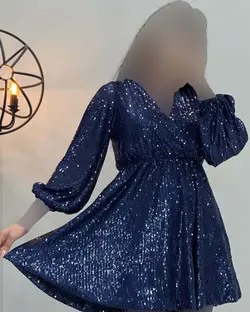 پیراهن یقه هفت پولکی - کد 1868