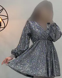 پیراهن یقه هفت پولکی - کد 1868