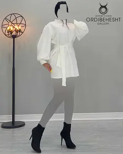 پیراهن آستین چاک دار - کد 1518