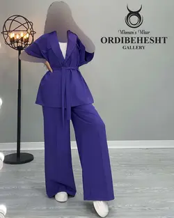 وست + شلوار کمربند دار - کد 1766