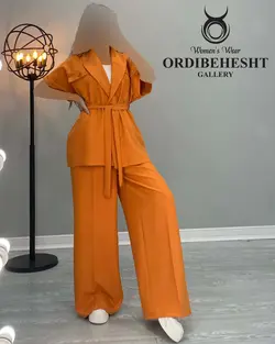 وست + شلوار کمربند دار - کد 1766